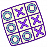 Picto jeu "3 à la suite" de Gena-App. Jeu de logique et stratégie, connu aussi sous le nom de morpion ou tic tac toe, l'objectif est d'aligner 3 croix ou 3 ronds avant son adversaire