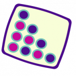 Picto jeu "4 alignés, c'est gagné" de Gena-App. Jeu de logique et stratégie, l'objectif est d'aligner 4 pions avant son adversaire