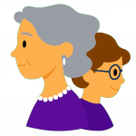 Pictogramme du jeu "Germaine ou Hugo" de Gena-App. 20 portraits sont alignés. L'objectif est de découvrir le portrait mystère. Ce jeu fait travailler la logique et la mémoire.