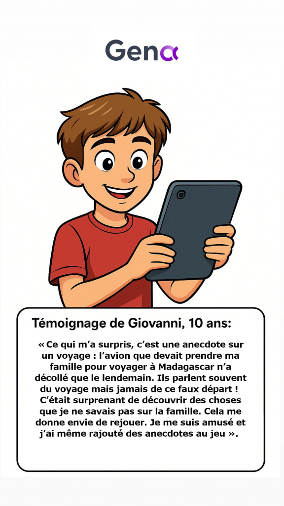 Témoignage de Giovanni après avoir joué avec ses grand-parents