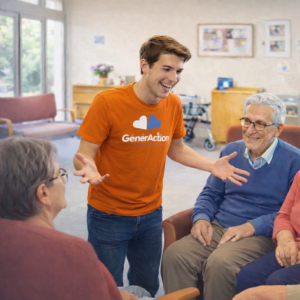 Lucas, jeune animateur GenerAction réalise une aninmation en résidence avec Gena-app