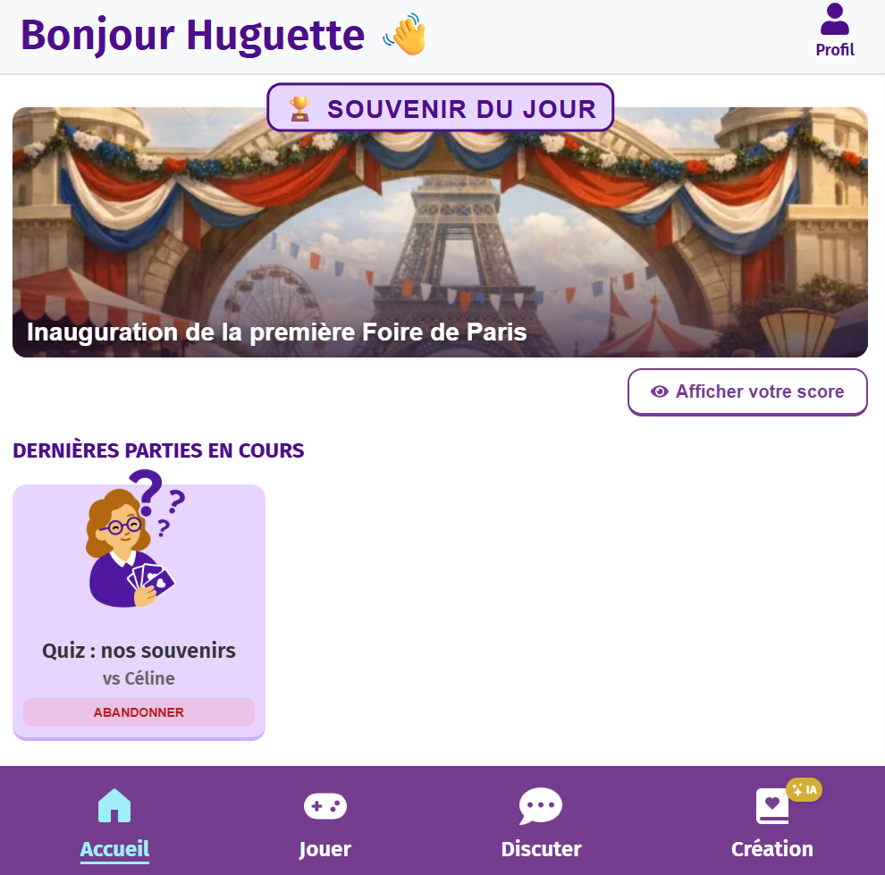 Classement des joueurs de mon réseau dans Gena-App