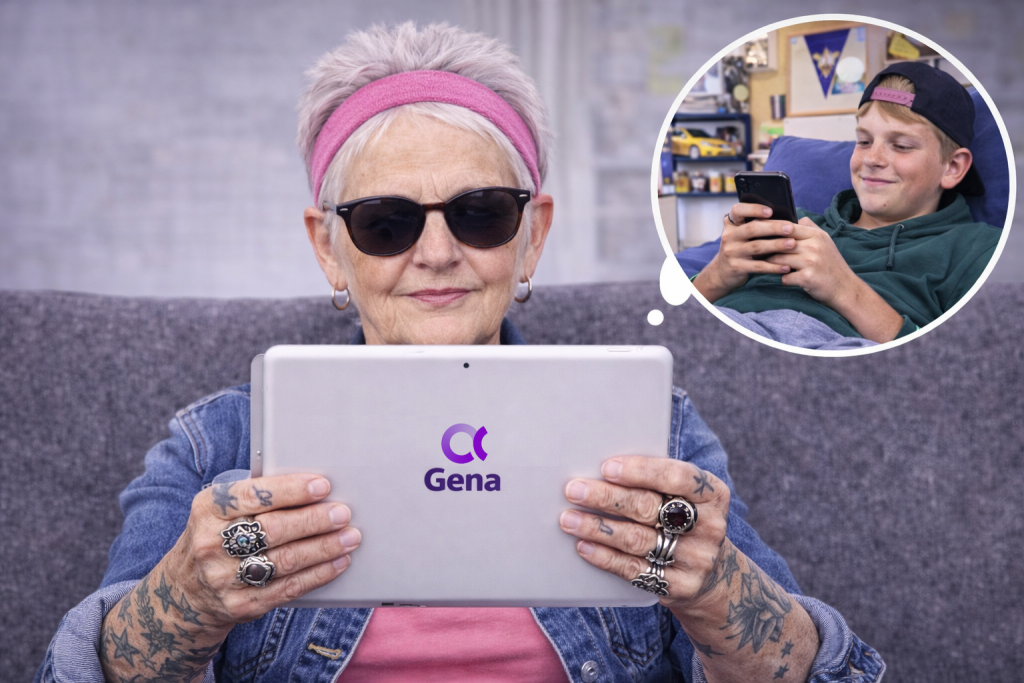 Huguette et Firmin jouent sur Gena-App à distance