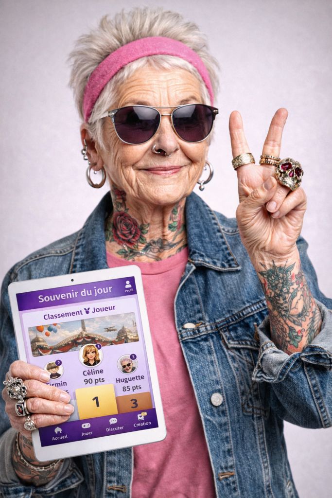 Huguette mamie rock est top3 dans le classement